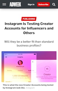 adweek instagram accounts testing creator and accounts for business