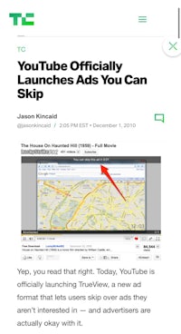 youtube officially tracks ads you can skip