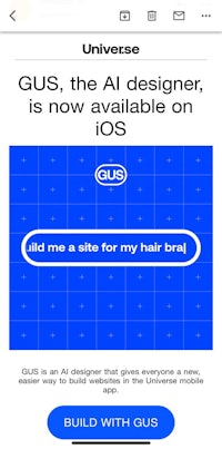 gus, the ai designer, is now available on ios